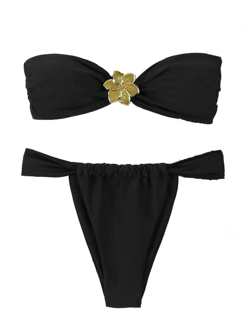 "2026 Sexy Bandeau Push-Up Bikini Set - Brazilian Thong Swimwear for Women"